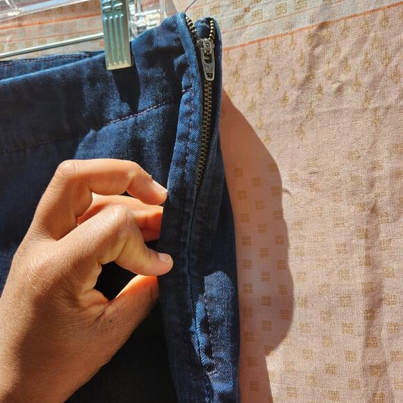 Talbots Womens Blue Curvy Slim Ankle Jeans Dark Wash Denim Stretch Navy Sz 10 - Picture 5 of 6